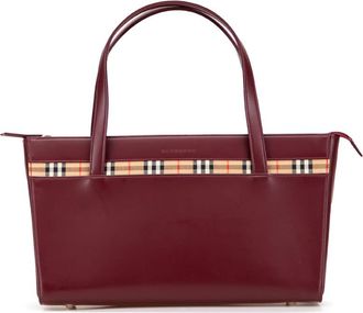 Burberry Pre-owned Burberry House Check Trimmed Leather Handbag Ladies ET43HQCNKF52IQHX