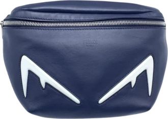 Fendi Pre-owned Leather fendi-bags - Heren - Vintage Tassen - Blauw - ONE Size - Leer - Vintage