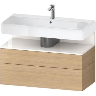 Duravit Duravit - Qatego Mueble Bajo Lavabo, 1 Extra&iacute;ble Y 1 Caj&oacute;n