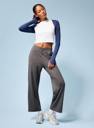 I.FIV5 Womens Toggle-waist ultra-soft wide-leg pant