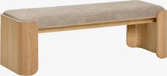 Sklum Banco En Madera De Caucho Y Chapa Lofren Sklum &x2194&xfe0e 160 Cm