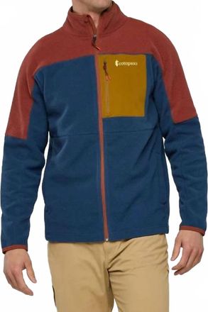 Cotopaxi Abrazo Fleece Full-Zip Jacket In Nutmeg And Deep Sea