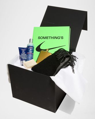 Neiman Marcus Virgil Abloh Nike Icons Book, Kiehls Men & apos;s Facial Set, Flask and Scarf Gift Box Set