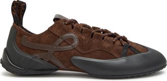 Loewe Grip Panelled Suede Sneakers - Brown - 41 (IT41 / UK8)