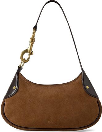 Mulberry Small Hackney Suede Shoulder Bag in Vintage Oak at Nordstrom