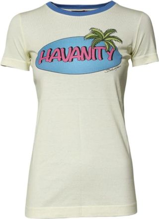 Dolce & Gabbana Dames, Tops, Geel, Maat: XS Katoen