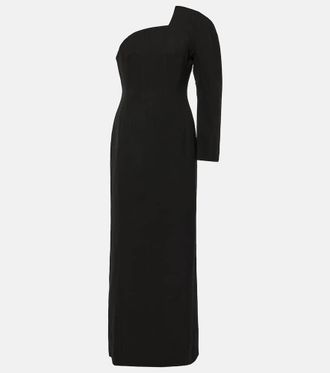 Jacquemus La Robe Pablo one-shoulder crêpe gown