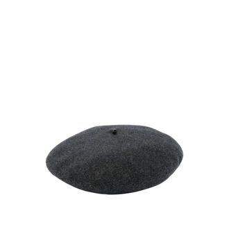Brunello Cucinelli Vilten Baret - Dames - Accessoires - Grijs - Maat: M Wol