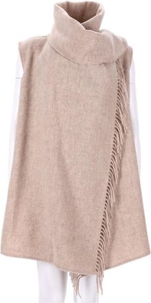 Fabiana Filippi Wool Blend Gilet with Fringed Scarf