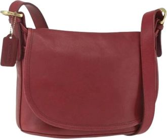 Coach Pre-owned Cross Body Bags, female, Red, Size: ONE SIZE Pre-owned Leather Cross Body Bag
