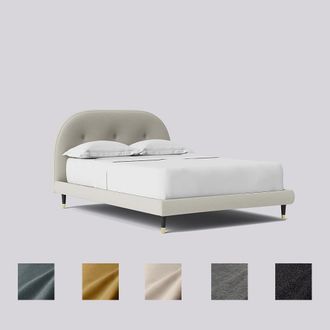 Swoon Editions Swoon | Southwark | King Bed | Beige | Smart Wool | W: 161 cm H: 106 cm