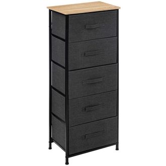 5five Simply Smart Mueble Alto Tissa Con 5 Cajones Gris Oscuro - 5five