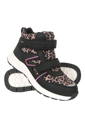 Mountain Warehouse Jupiter Kids Adaptive Waterproof Walking Boots - Trainer Shoes with Adjustable Straps for Boys & Girls Pink Kids Shoe Size 12 UK