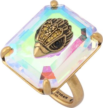 Kurt Geiger Crystal Cocktail Ring in Crystal Abalone at Nordstrom Rack, Size 9