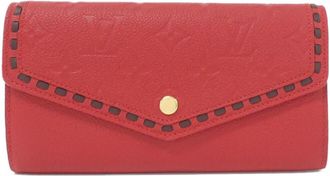 Louis Vuitton Cerise Leather Long Wallet (Bi-Fold) (Pre-Owned)