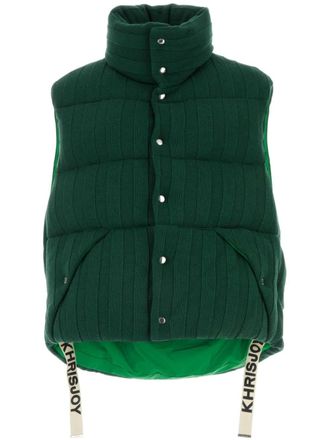 Khrisjoy padded gilet - men - Polyester/Polyamide/Viscose/Merino/Cashmere - 00 - Green