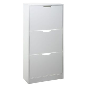 5five Simply Smart Mueble Recibidor Zapatero Multiestancia 3 Cajones Capacidad Hasta 18 Pares Color Blanco 60 Cm