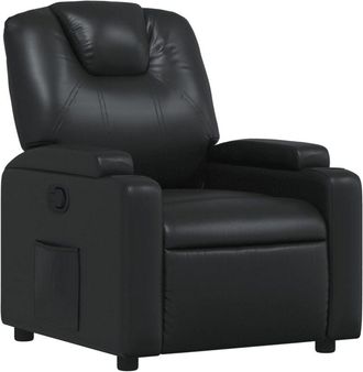 vidaXL Sillón reclinable de piel sintética negra vidaXL