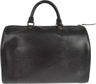 Louis Vuitton Speedy Epi Leather Black Leather Handbag (Pre-Owned)