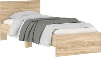 vidaXL Estructura De Cama Con Cabecero Roble Sonoma 80 X 200 Cm Vidaxl