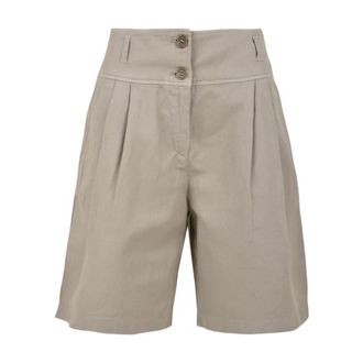 Aspesi Short Shorts - Dames - Bermuda - Beige - XS - Katoen - Korte Broeken