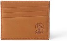 Brunello Cucinelli Nubuck card holder in Cognac at Nordstrom