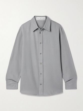 God's True Cashmere Camicia In Twill Di Cashmere - Grigio