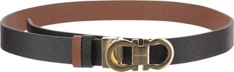 Ferragamo Double Gancini Belt - female - Ferragamo - Belts - Black - 80 CM - Accessories