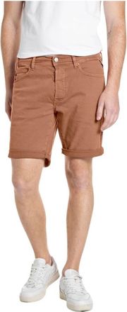 Replay Bermuda Tapered Fit Rbj. 981 - Heren - Denim shorts - Bruin - W32 - Katoen - Korte Broeken