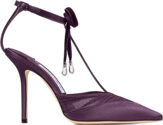 Jimmy Choo London 100 mm Afia pumps met strik - Paars