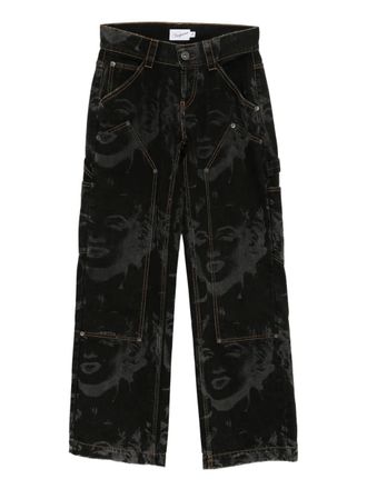 Vaquera all-over graphic print jeans - women - Cotton - 26 - Black