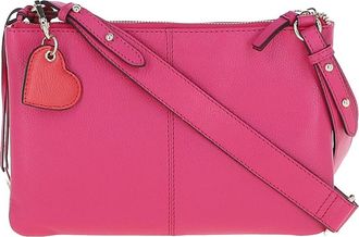 Ashwood Leather Womens Squisita Two Sections Real Shoulder Bag - Berry - One Size