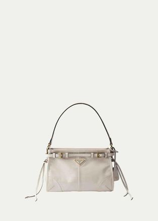 Prada Bonnie Glossy Leather Top-Handle Bag