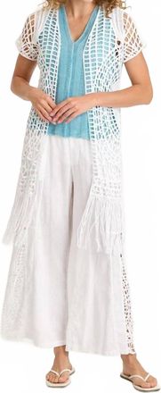 Xcvi Calix Open Front Cover-Up In White