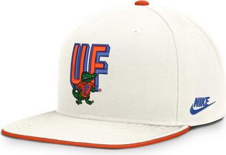 Nike Florida Legacy Letter & Mascot Pro Nike Mens Dri-FIT College Adjustable Hat in White | NC12381TUFV-207