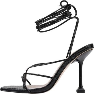 L37 Sandalen met hoge hak - Dames - Sandalen met hakken - Zwart - 39 EU - Schoenen