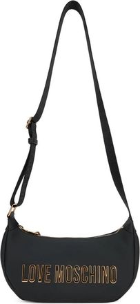 Love Moschino Logo Strap Shoulder Bag - Dames - Schoudertassen - Zwart - ONE Size - Polyester - Tassen