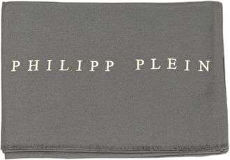 Philipp Plein Grijze Viscose Sjaal Herfst-Winter 2023 - Heren - Sjaals - Grijs - ONE Size - Accessoires