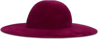 Alberta Ferretti Hoed met brede rand - Dames - Hoeden - Paars - S - Wol - Accessoires