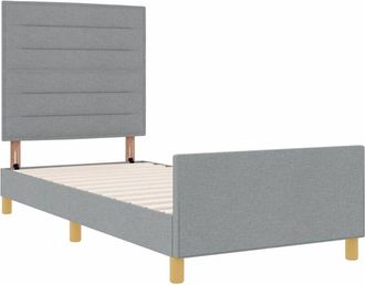 vidaXL vidaXL Bed Frame Light Grey 90x190 cm Fabric