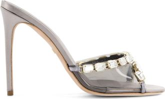 Giambattista Valli 90mm crystal-embellished sandals - women - PVC - 39 - Grey