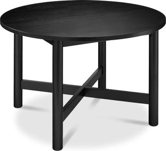 Best Choice Products 47In Round Solid Wood Dining Table, Modern Farmhouse Table For 4, Space Saving, Easy Assembly