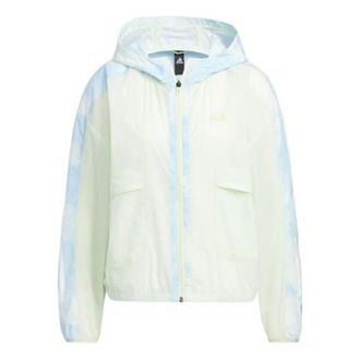 adidas (WMNS) adidas Me Time Allover Print Windbreaker White HI6826