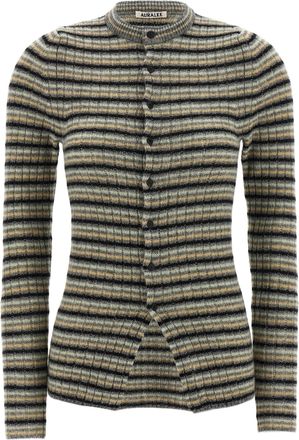 Auralee Striped Cardigan