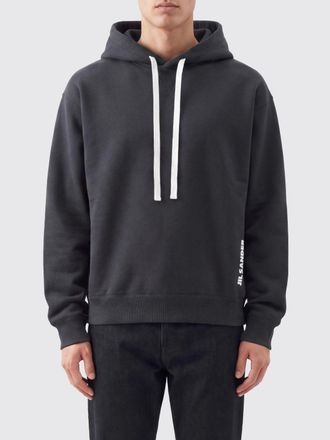 Jil Sander Relaxed Fit Cotton Hoodie with Dropped Shoulders