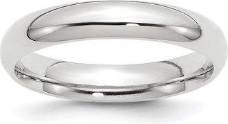 Diamond2Deal 14k White Gold 4mm Standard Weight Comfort Fit Wedding Band Ring
