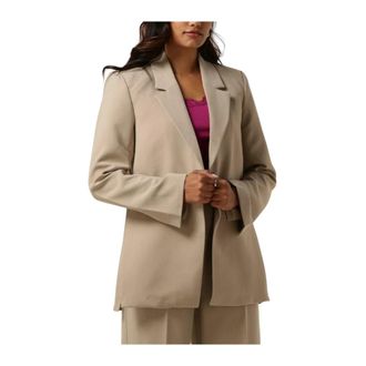 Moss Copenhagen Jassen, Dames, Beige, S, Beige Slit Blazer