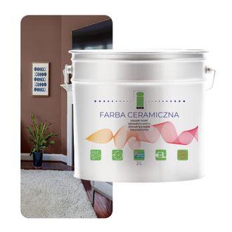 OEM Pintura Cer&aacute;mica Para Paredes, Lavable, Marr&oacute;n, Tierra, 2 L, Resistente A Las Manchas