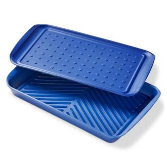 Tag Melmn Grill Marinade & Prep Tray S/2 Blue Melamine Summer at Nordstrom