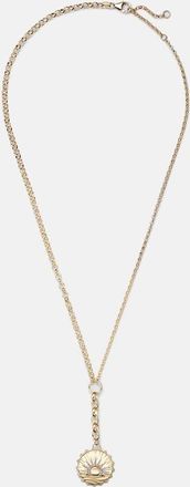 Foundrae Internal Compass New Beginnings 18kt gold pendant necklace with diamonds